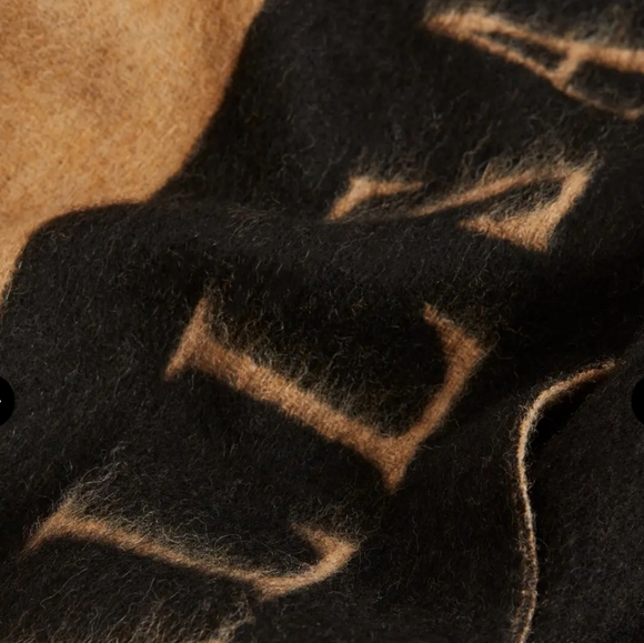 NWT Saints Border Logo Wool Ruana Scarf - Camel/Black - Picture 5 of 5